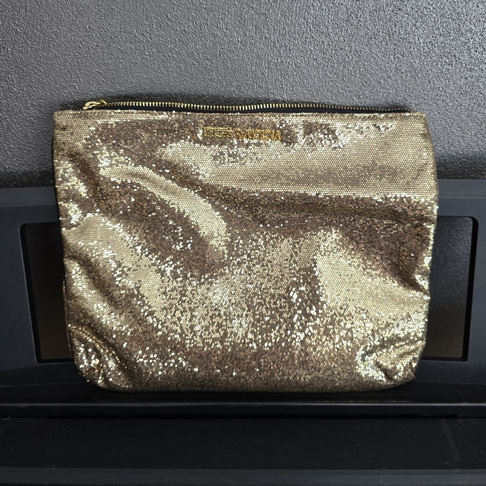 Victoria's Secret NWOT Gold Glitter Clutch Purse